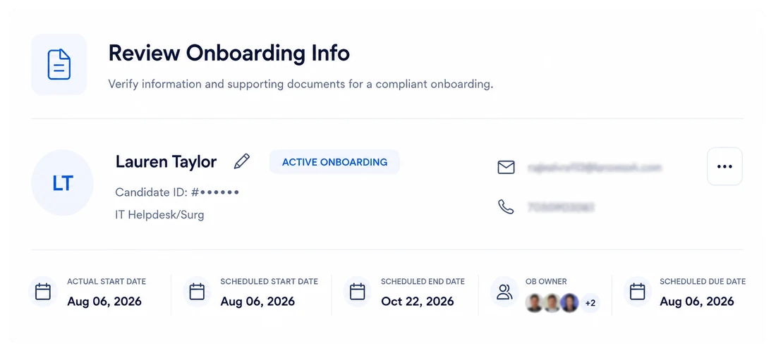 HummingBird onboarding document review screen